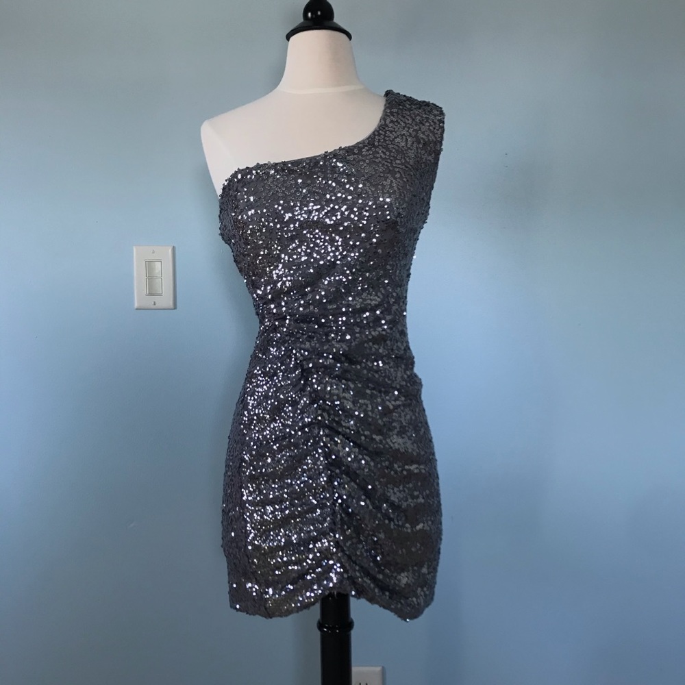 Silver Sequin Dress